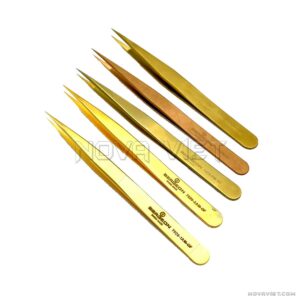 Bergeon 7029 7421 7422 Gold Plated Antimagnetic Brass Tweezers